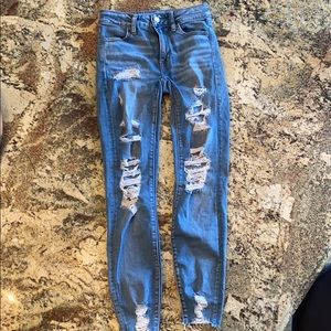 High waist distressed American Eagle jeans